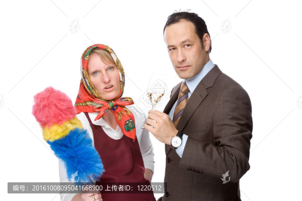 全隔離工作室圖片從清潔夫人和商人