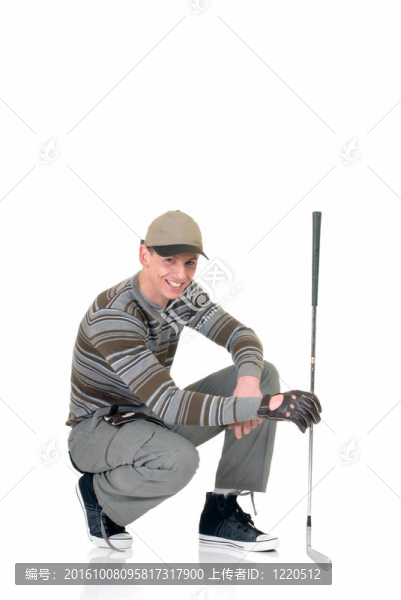 年輕的男球手