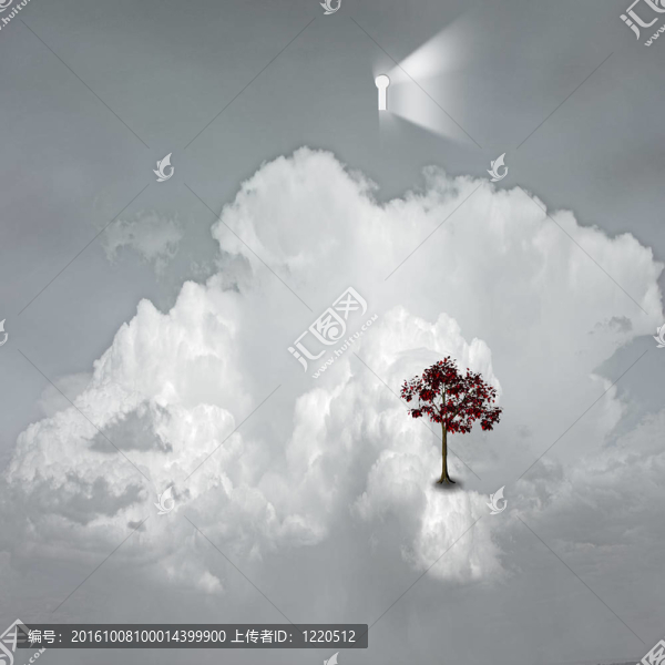 在夢幻的場景中發(fā)光的小孔