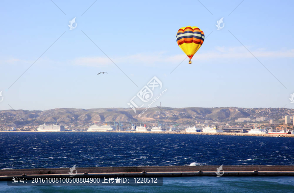 馬賽市海岸鳥瞰圖