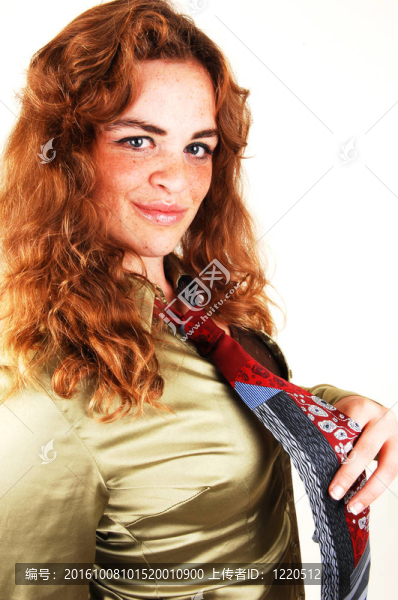 漂亮的紅頭發(fā)女孩。