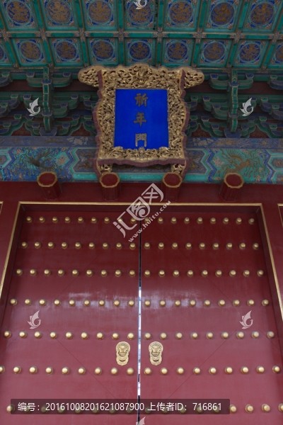 祈年門,匾額