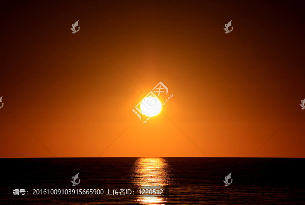 海洋日落。大的灣；阿德萊德；澳大利亞