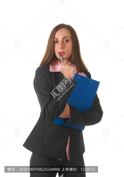 美麗的黑發(fā)女商人