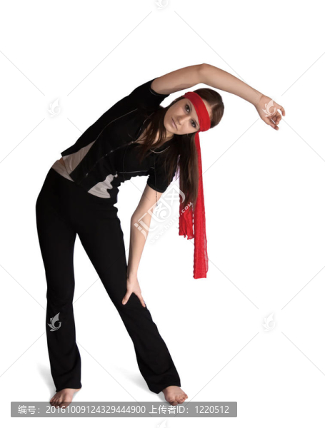女孩做瑜伽