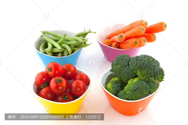 五顏六色的蔬菜碗