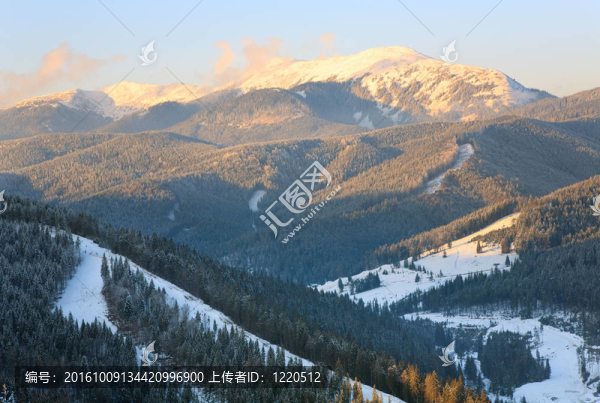 冬天的山地景觀