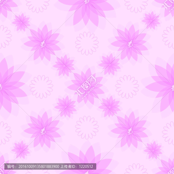 柔和無(wú)縫粉紅花紋