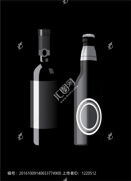 黑酒精瓶。沒(méi)有透明度和影響。