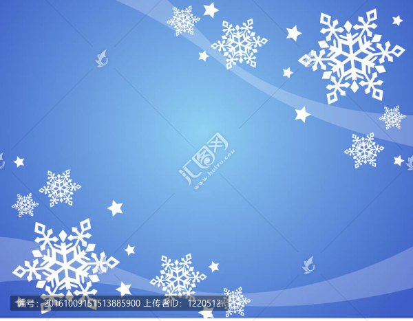 藍(lán)色背景上的雪花