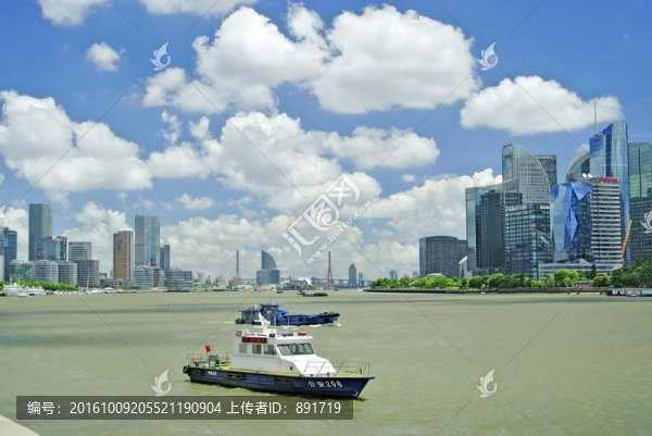 上海外灘,游艇
