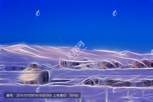 電腦畫(huà),雪原蒙古包