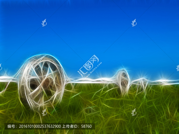 電腦畫,草原風(fēng)情