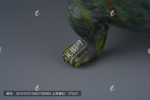 綠釉三足爐