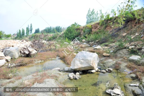 河道,,小河,,河灘