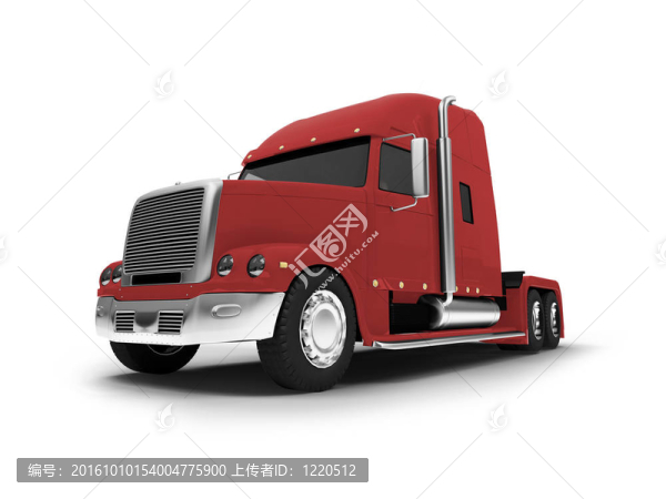 monstertruck孤立的紅色前視圖