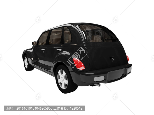 美國獨立的黑色轎車后視圖