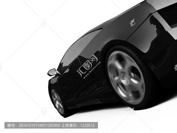 孤立的特寫(xiě)sportcar觀(guān)