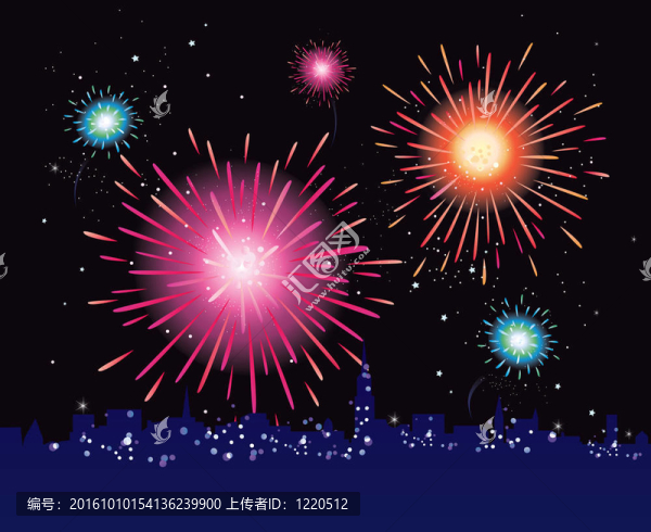 城市中的煙花