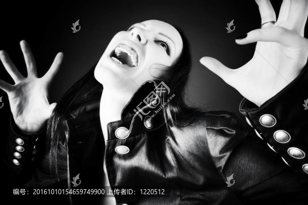 哥特女恐怖的肖像