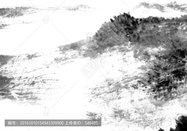 水墨山,抽象