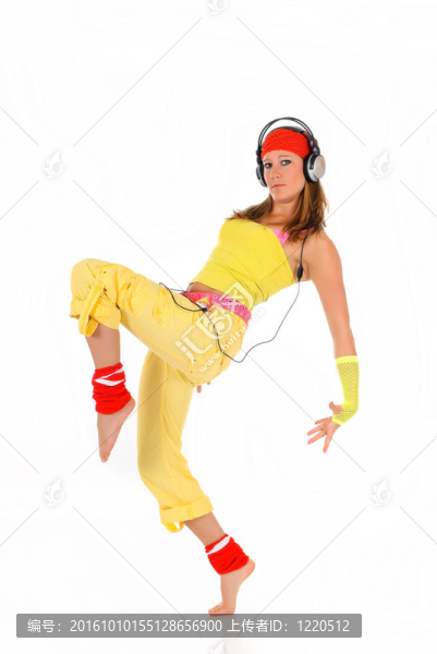跳舞的女人耳機(jī)