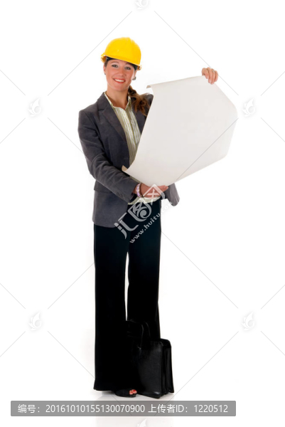 微笑的女建筑師