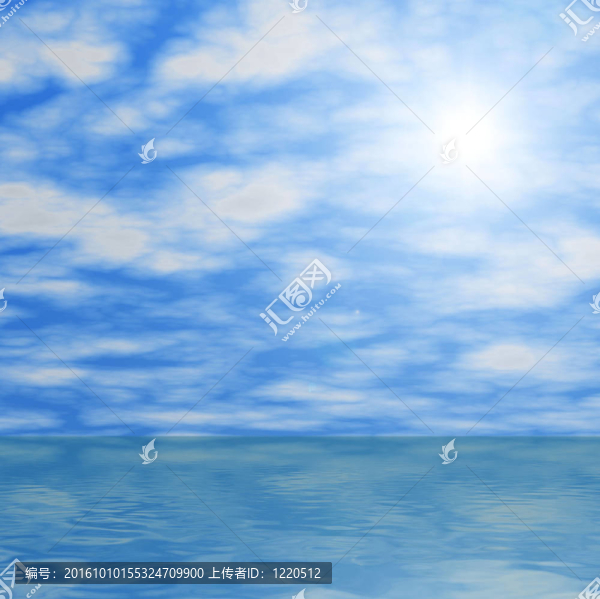 云與太陽在水中的反射