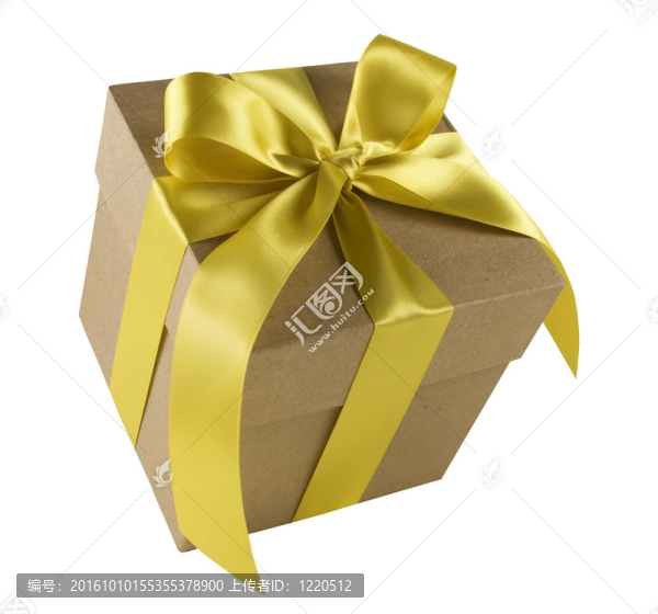 帶金弓的禮品盒