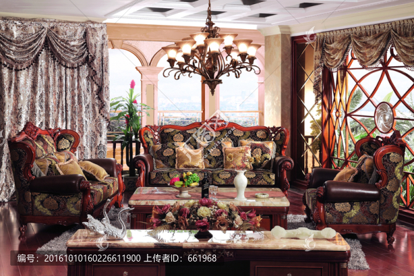 布艺柚木色沙发,客厅家具