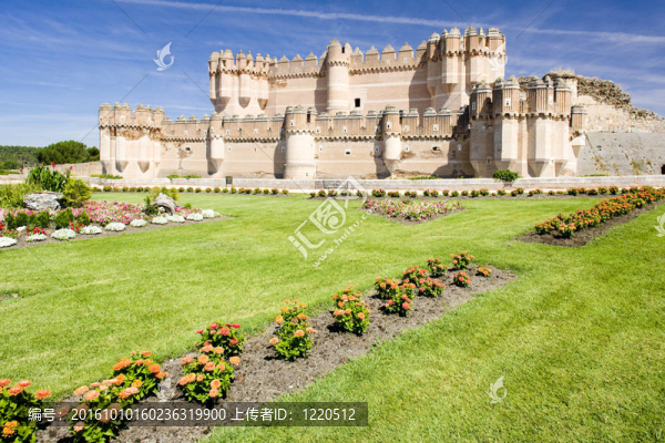 可口的城堡；Segovia,Province；卡斯蒂利亞和列昂；西班牙
