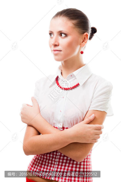自信的女人在正式穿