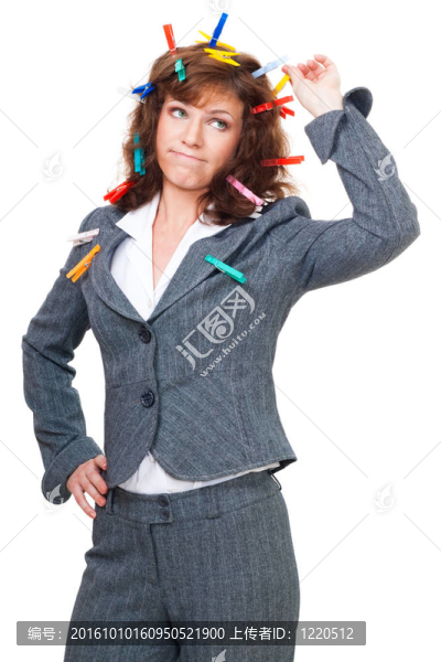 混亂的辦公室的女人