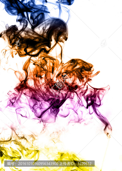 白色背景上的抽象煙霧