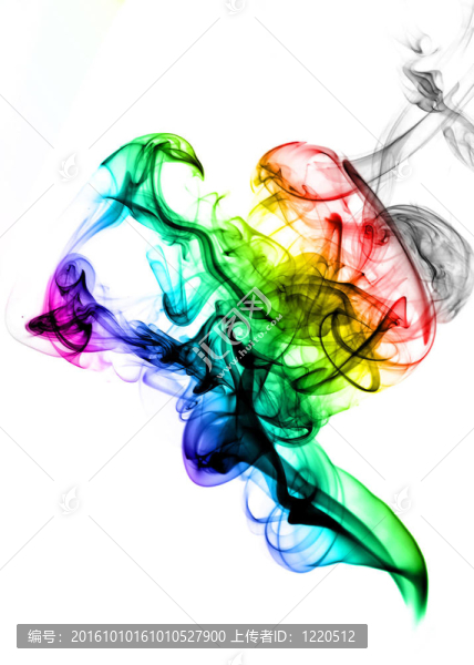 白色的梯度色煙