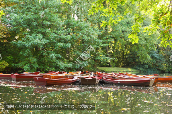 公園里的小船漂流
