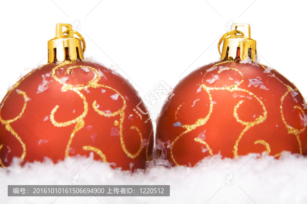 雪裝飾圣誕球