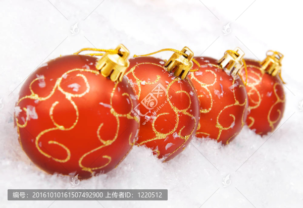 雪裝飾圣誕球