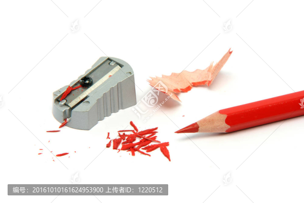 紅色的鉛筆削尖