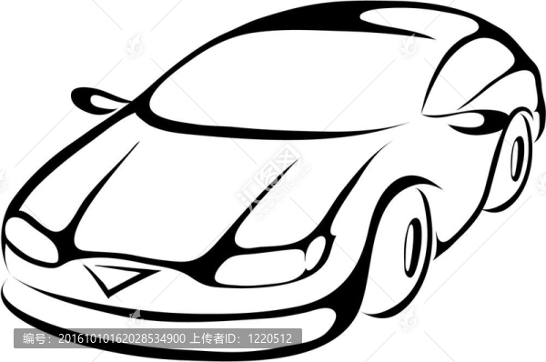 程式化的卡通車