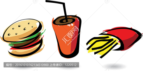 彩色快餐圖標(biāo)