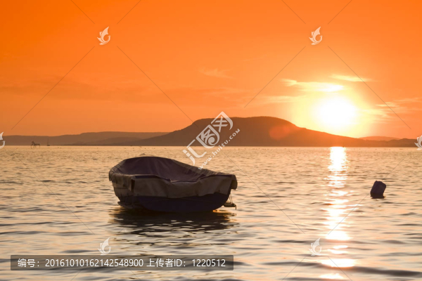 日落場景-匈牙利巴拉頓湖