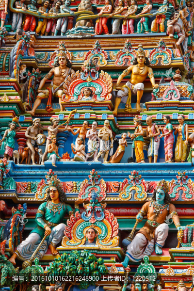 Gopuram（塔）的印度教寺廟