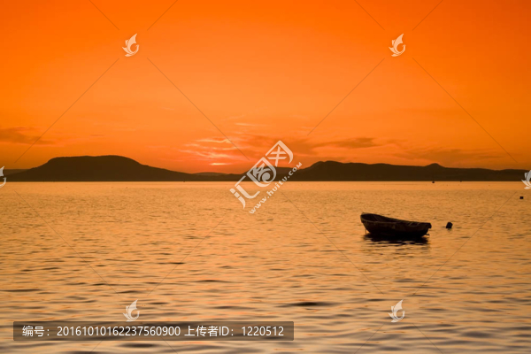 日落場景-匈牙利巴拉頓湖