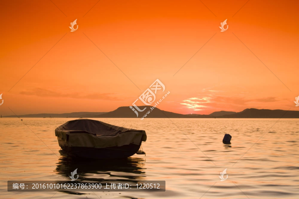 日落場景-匈牙利巴拉頓湖