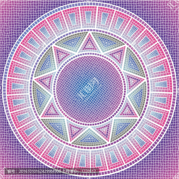 五顏六色的圓形馬賽克