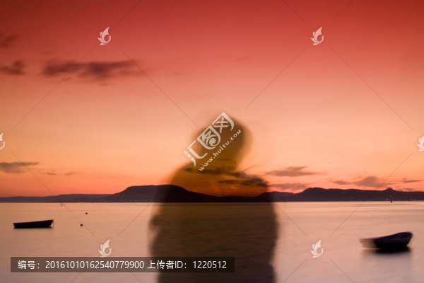 日落場景-匈牙利巴拉頓湖
