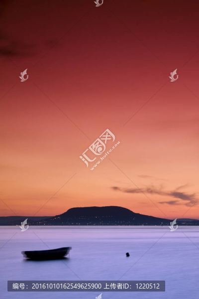 日落場景-匈牙利巴拉頓湖