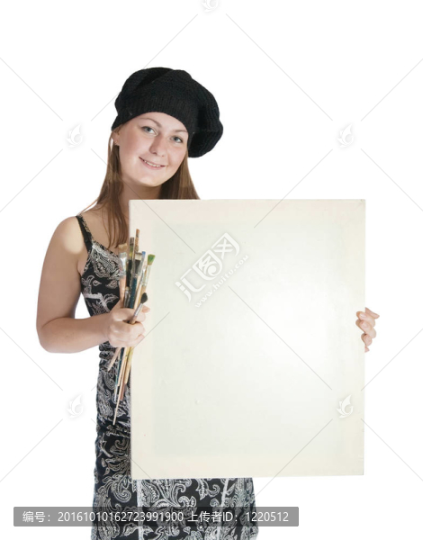 空畫布的女孩