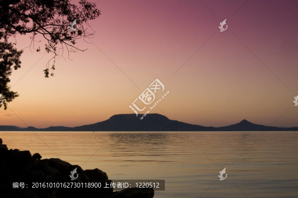 日落場景-匈牙利巴拉頓湖